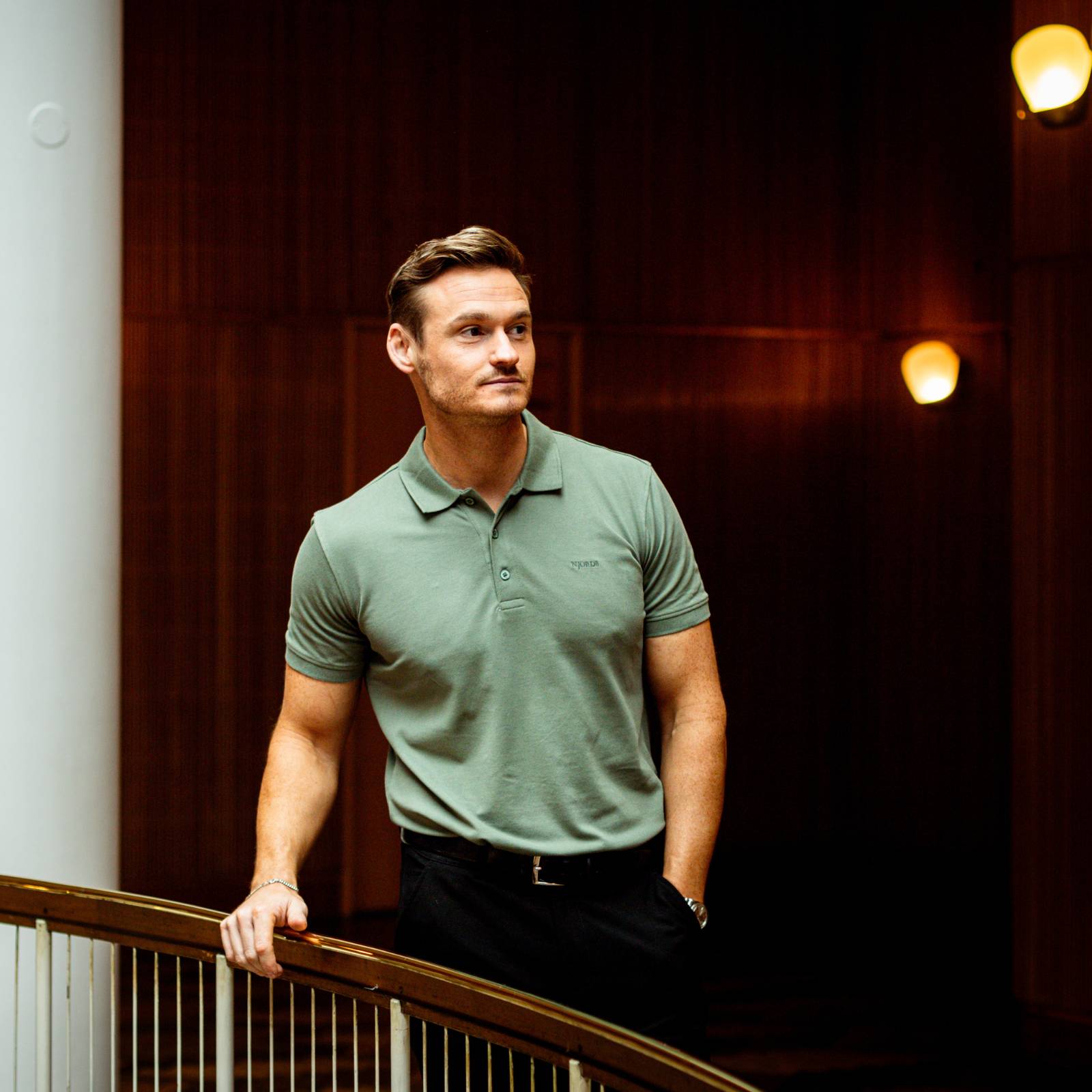 NJORD8 polo - Dusted Green