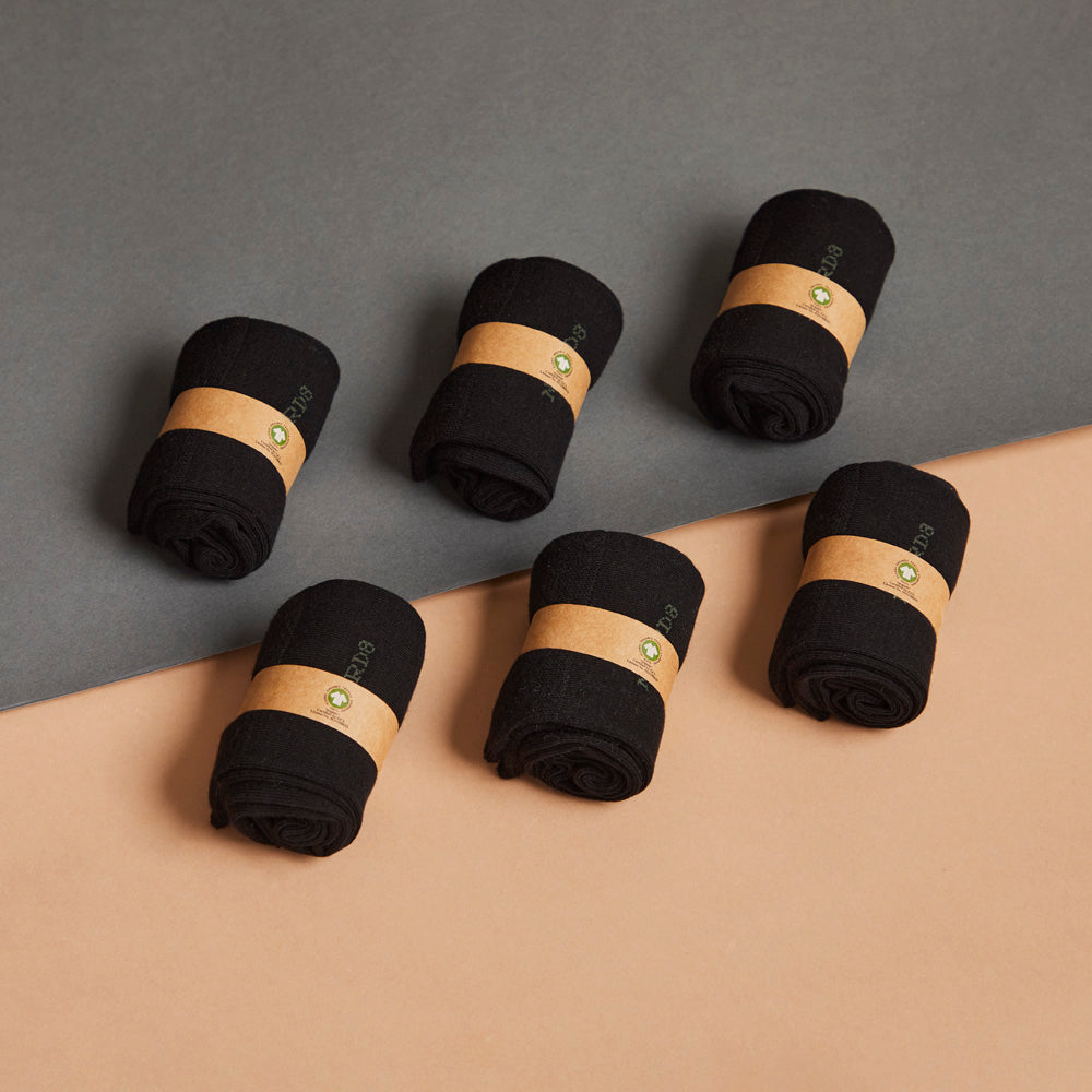 Strømper - sort (6-pak)